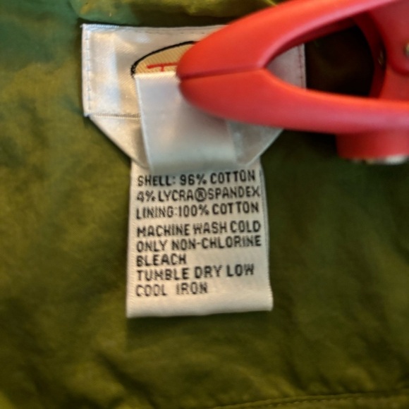 TALBOTS top, Large, sleeveless, short length Green and black floral. Fully Lined - Picture 6 of 6